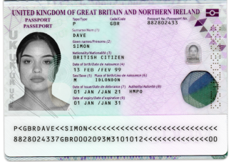 England Passport Template