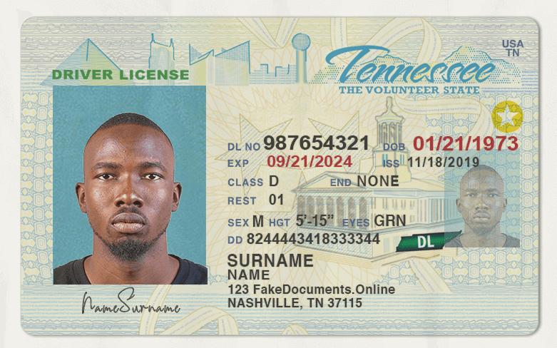 Tennessee-Fake-Driver-License-front