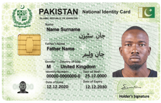 Pakistan ID card front
