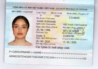 VIETNAM PASSPORT TEMPLATE 1