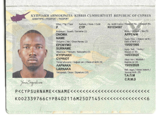 Cyprus passport front
