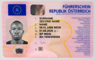 Austria Driver License template